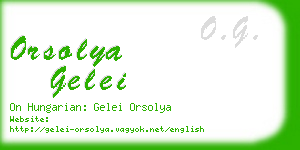 orsolya gelei business card